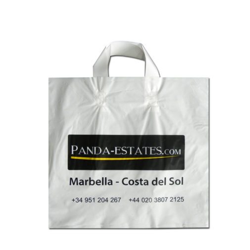 Saco de Plastico asa de Laço 40 x 45 cm