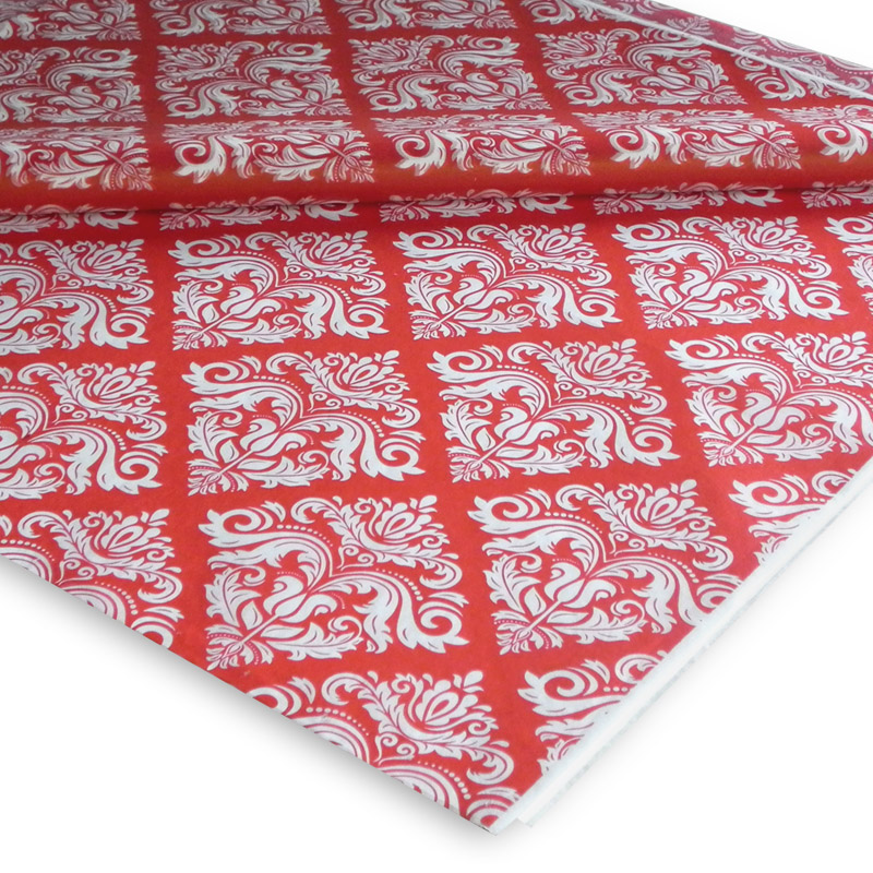 Papel Seda Vintage Vermelho