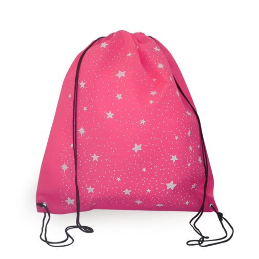 Mochila de Tecido Fuchia Estrela