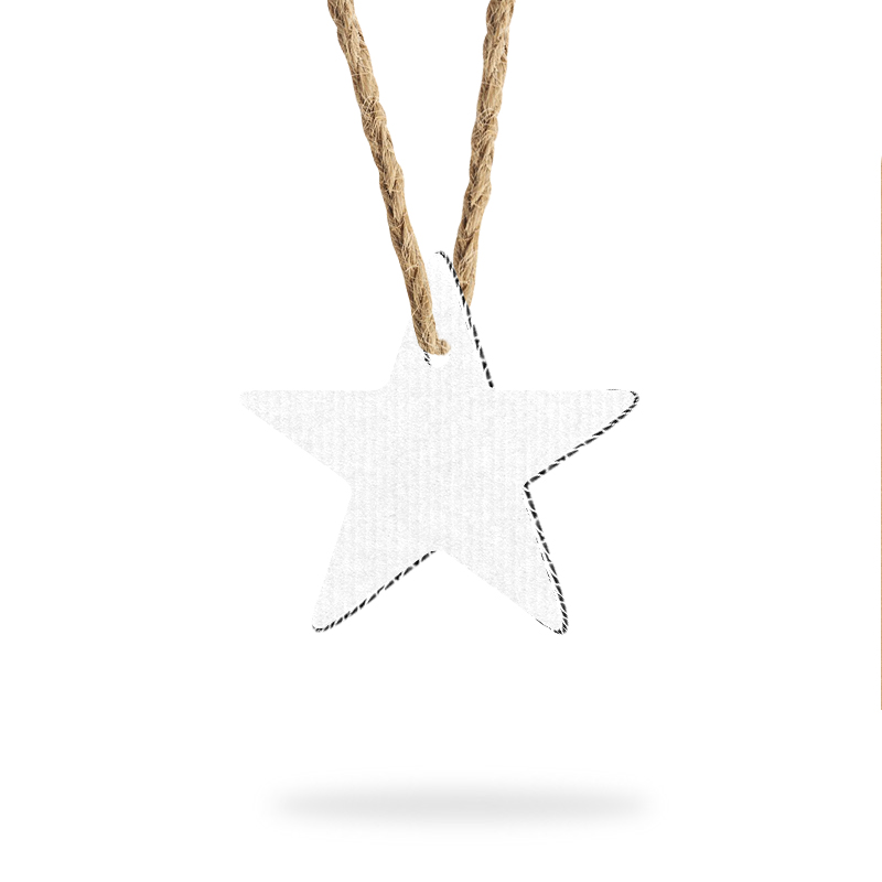 Etiqueta Pendente Estrela Branco