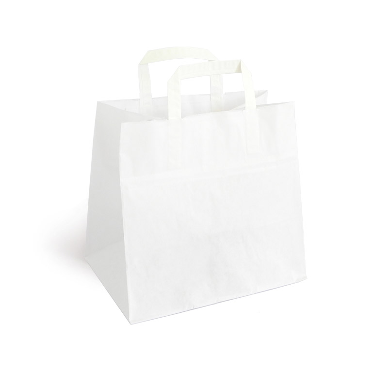 Saco papel Branco base larga