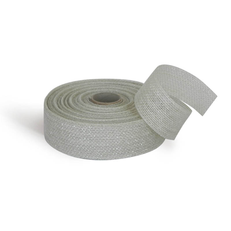Fita de Juta Prata 40 mm