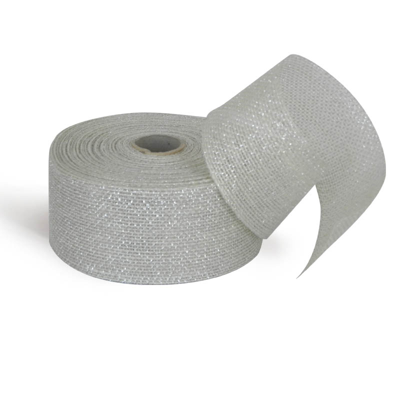 Fita de Juta Prata 60 mm
