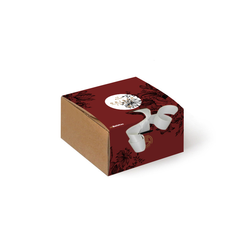 Caixa com Faixa-Papel 15x15x08 cm