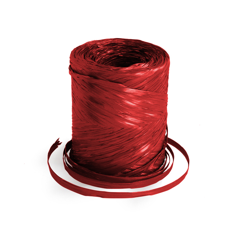 Fita de Rafia Vermelho Metalico